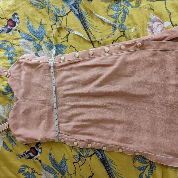 rag & bone tia pink button side overall dress sz xs euc - Picture 4 of 7